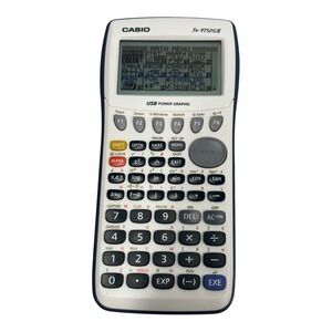 Casio fx-9750GII Graphing Calculator White Blue Tested Working USB